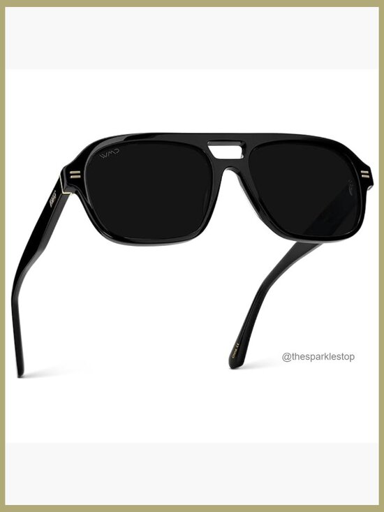 Acetate Frame Polarized Aviator Sunglasses with Double Bridge